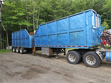 Split Box Trailer (50 yd each) with Rotobec Crane & Scrap Grapple